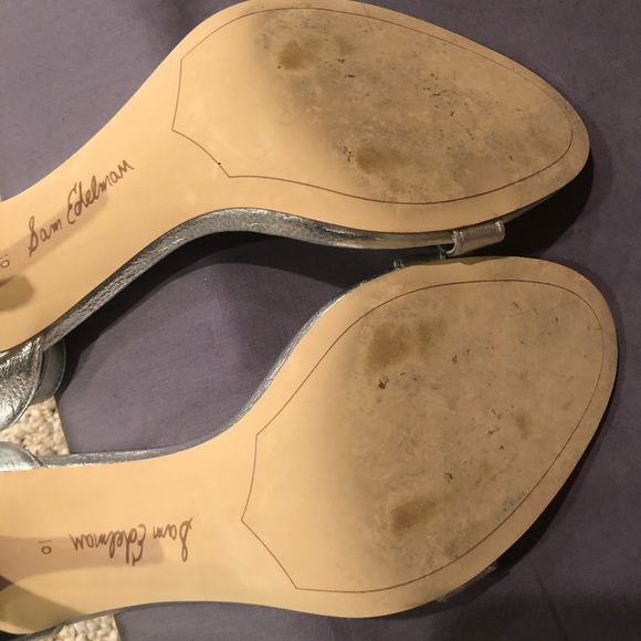 Silver Stiletto Heels by Sam Edelman Size 10 - Picture 11 of 11